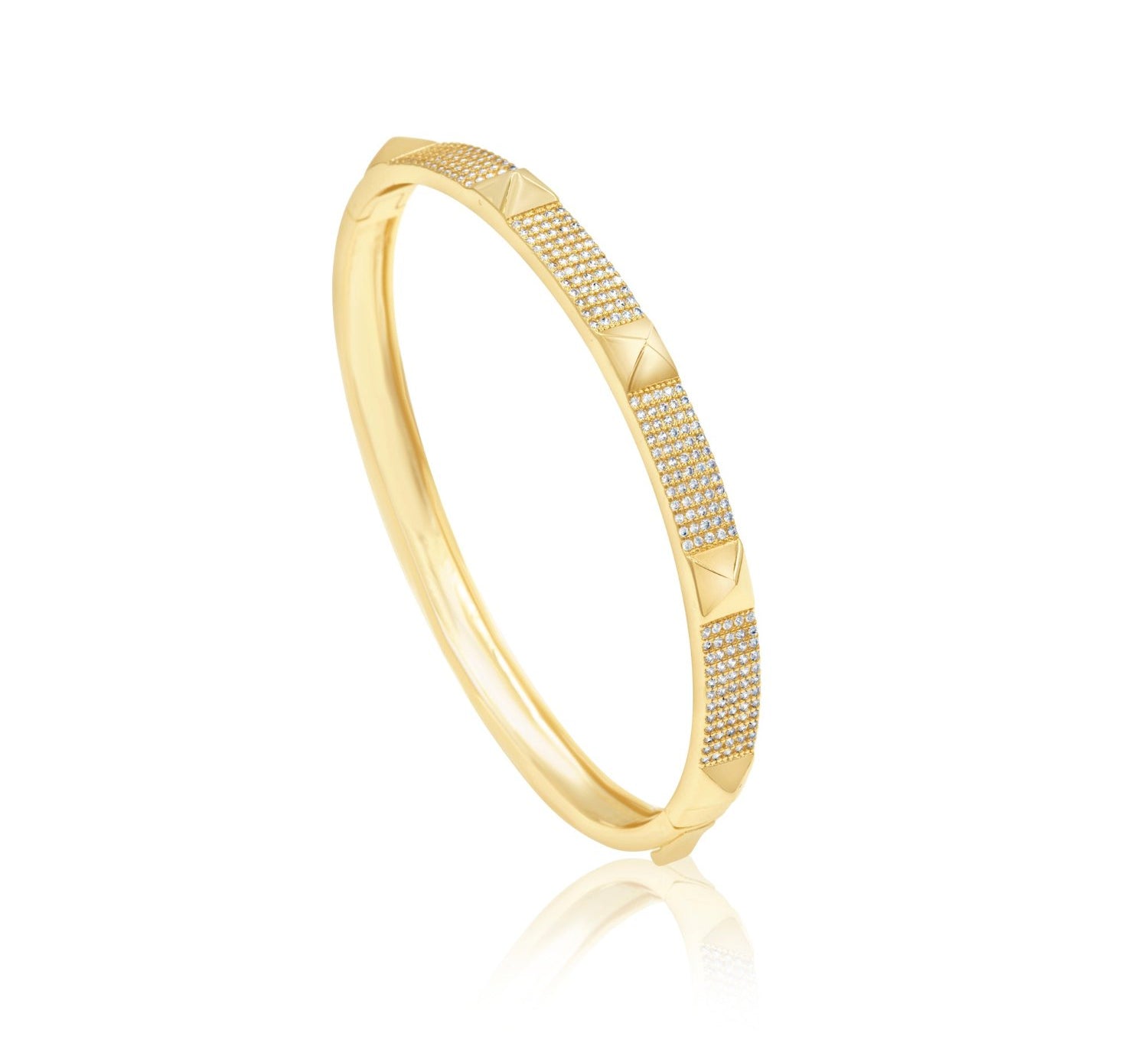 Pave Studded 5 Row Bangle