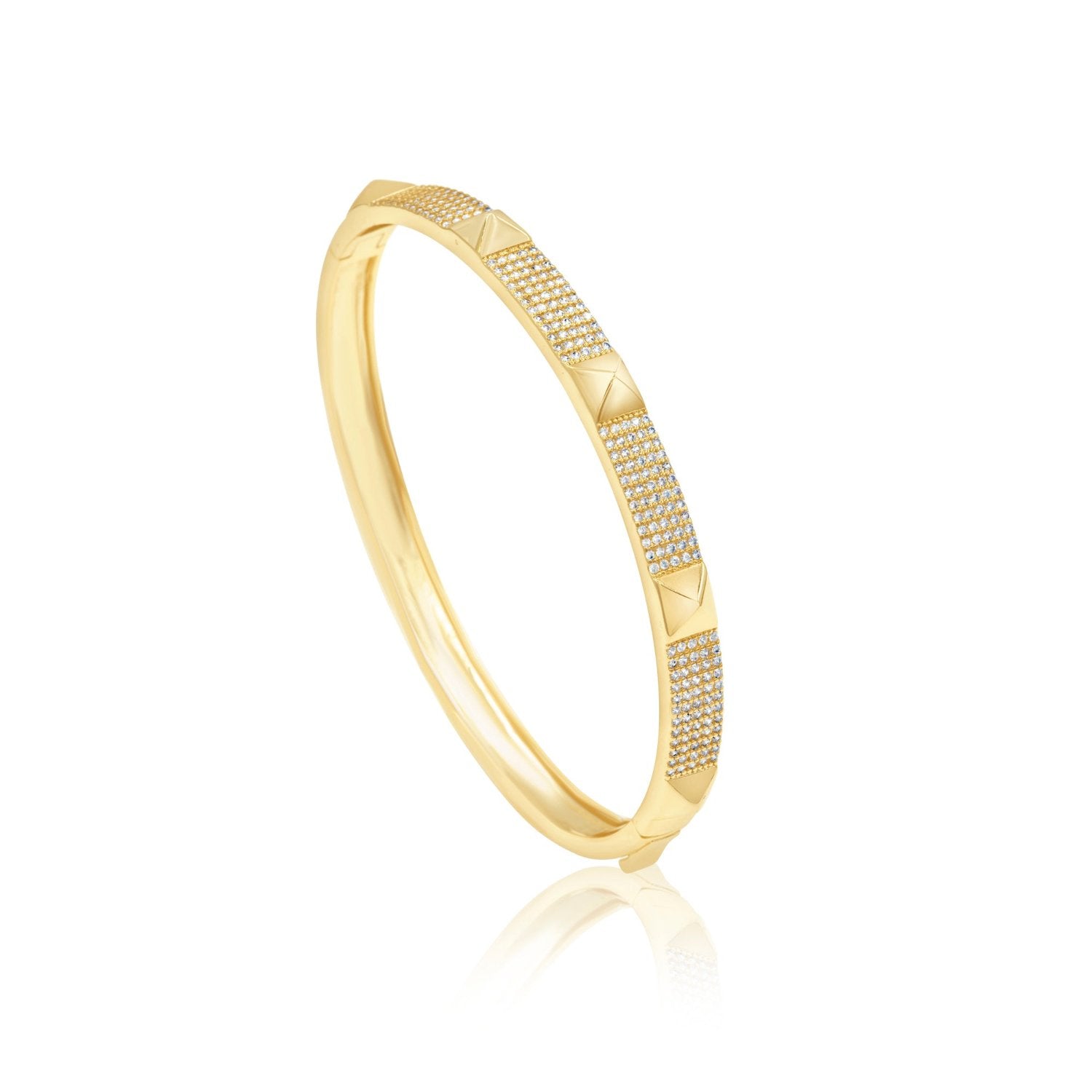 Pave Studded 5 Row Bangle