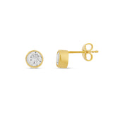 Fancy Shape Bezel Set Stud