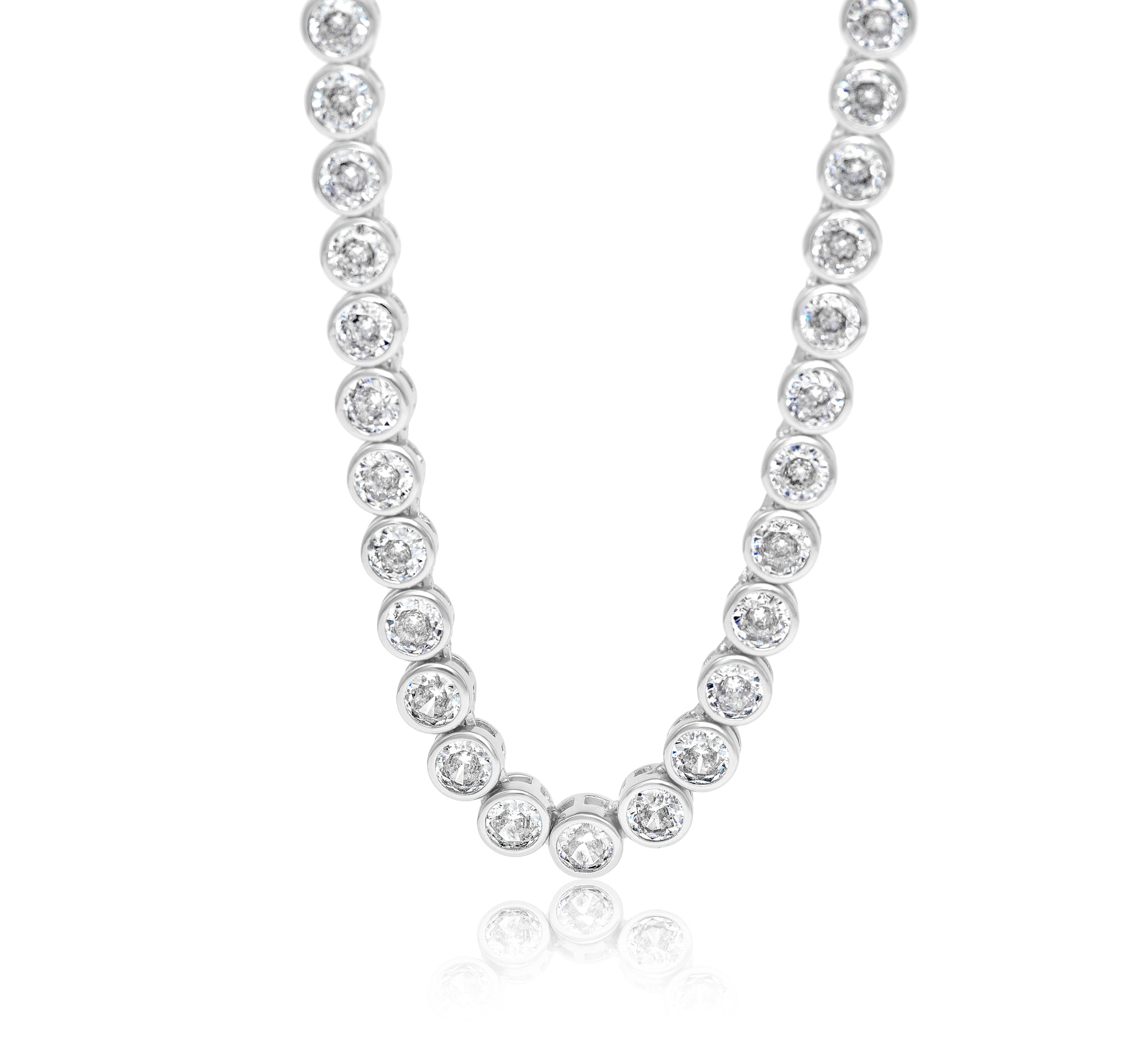 5mm Bezel-Set Classic Round Tennis Necklace