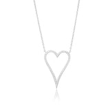 Thin Cut Out Pave Heart