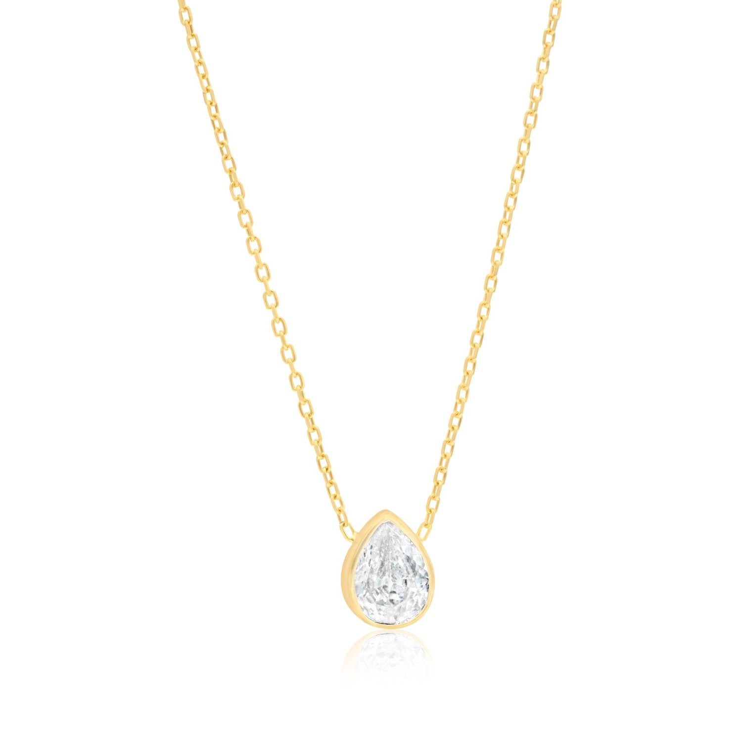 Mini Bezel Solitaire Necklace