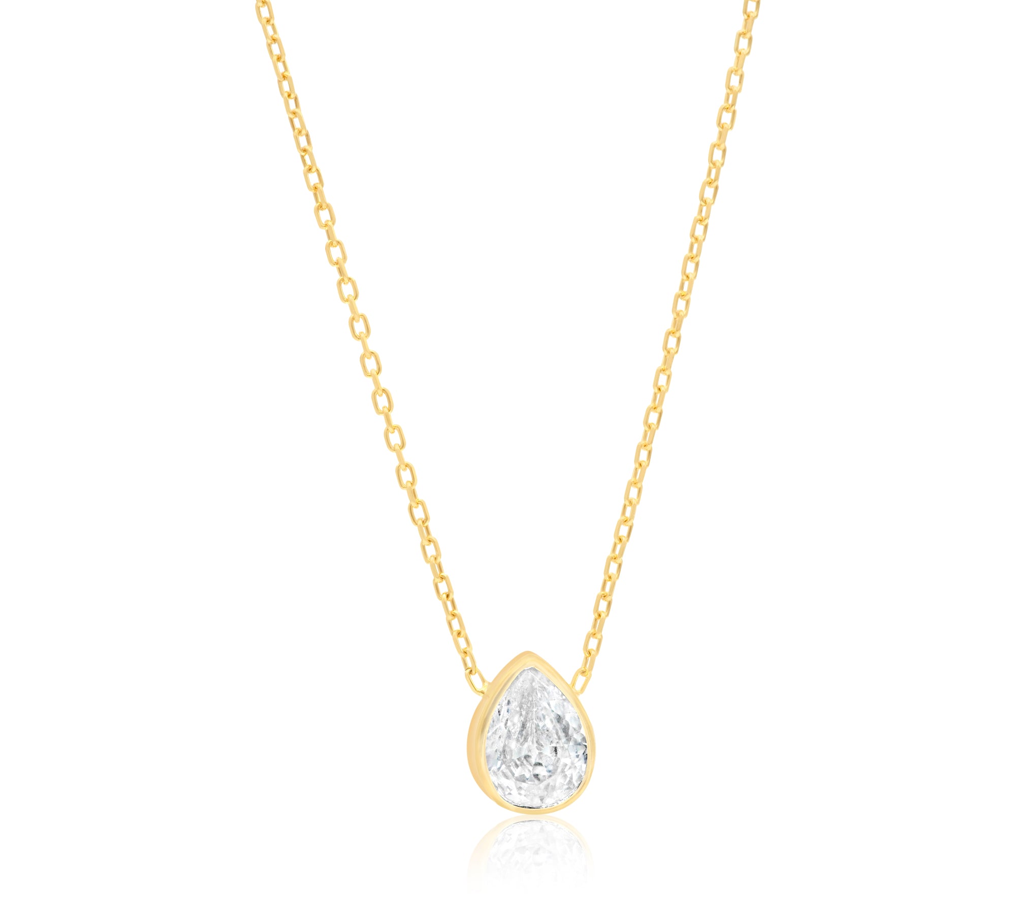 Mini Bezel Solitaire Necklace