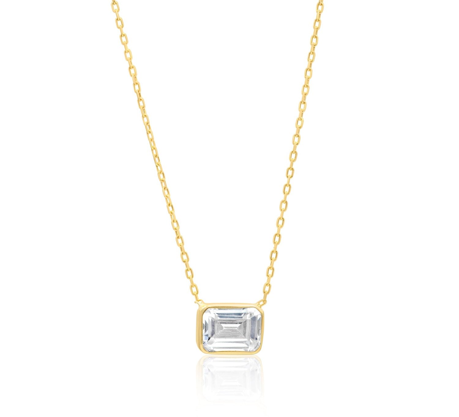 Mini Bezel Solitaire Necklace