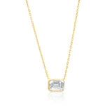 Mini Bezel Solitaire Necklace