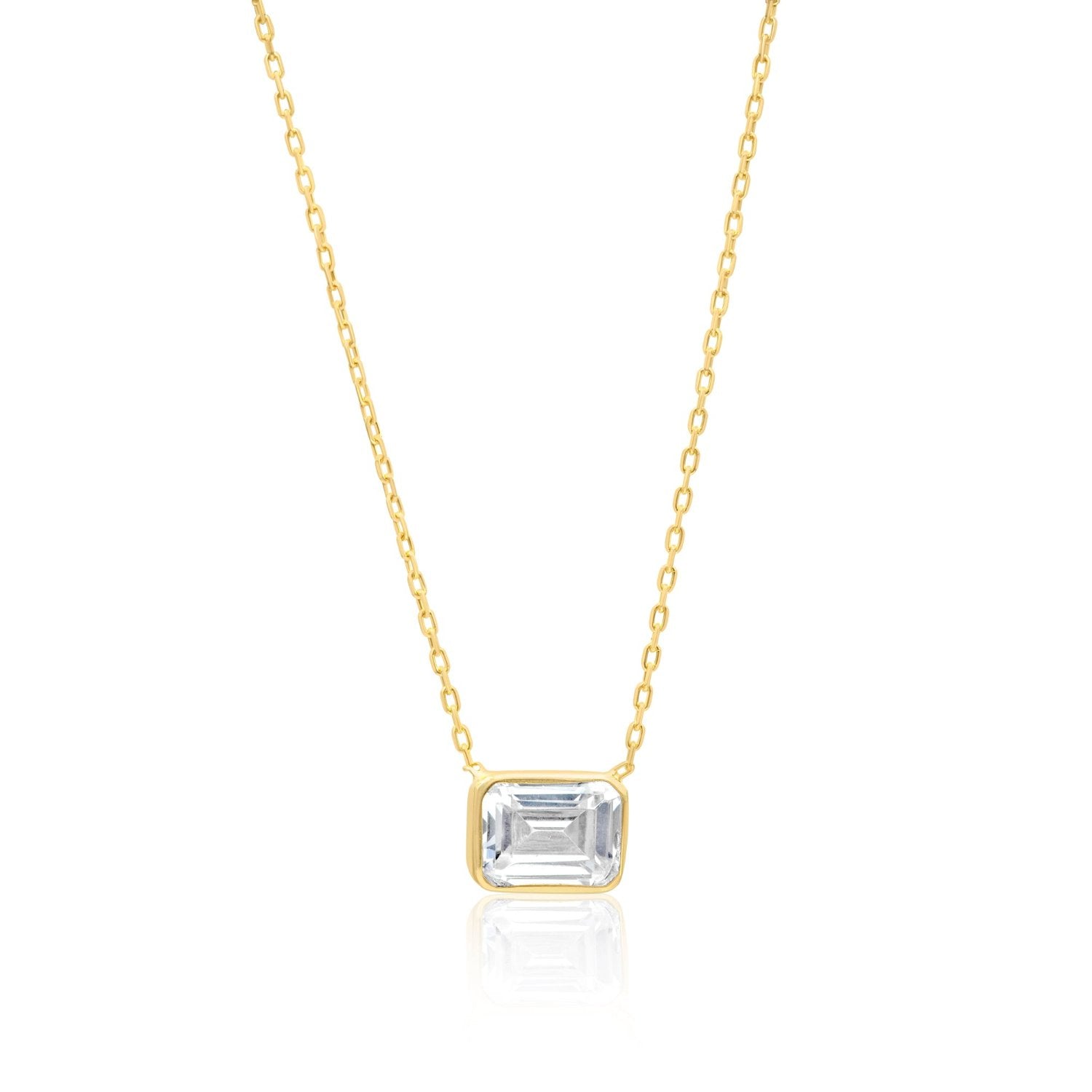 Mini Bezel Solitaire Necklace