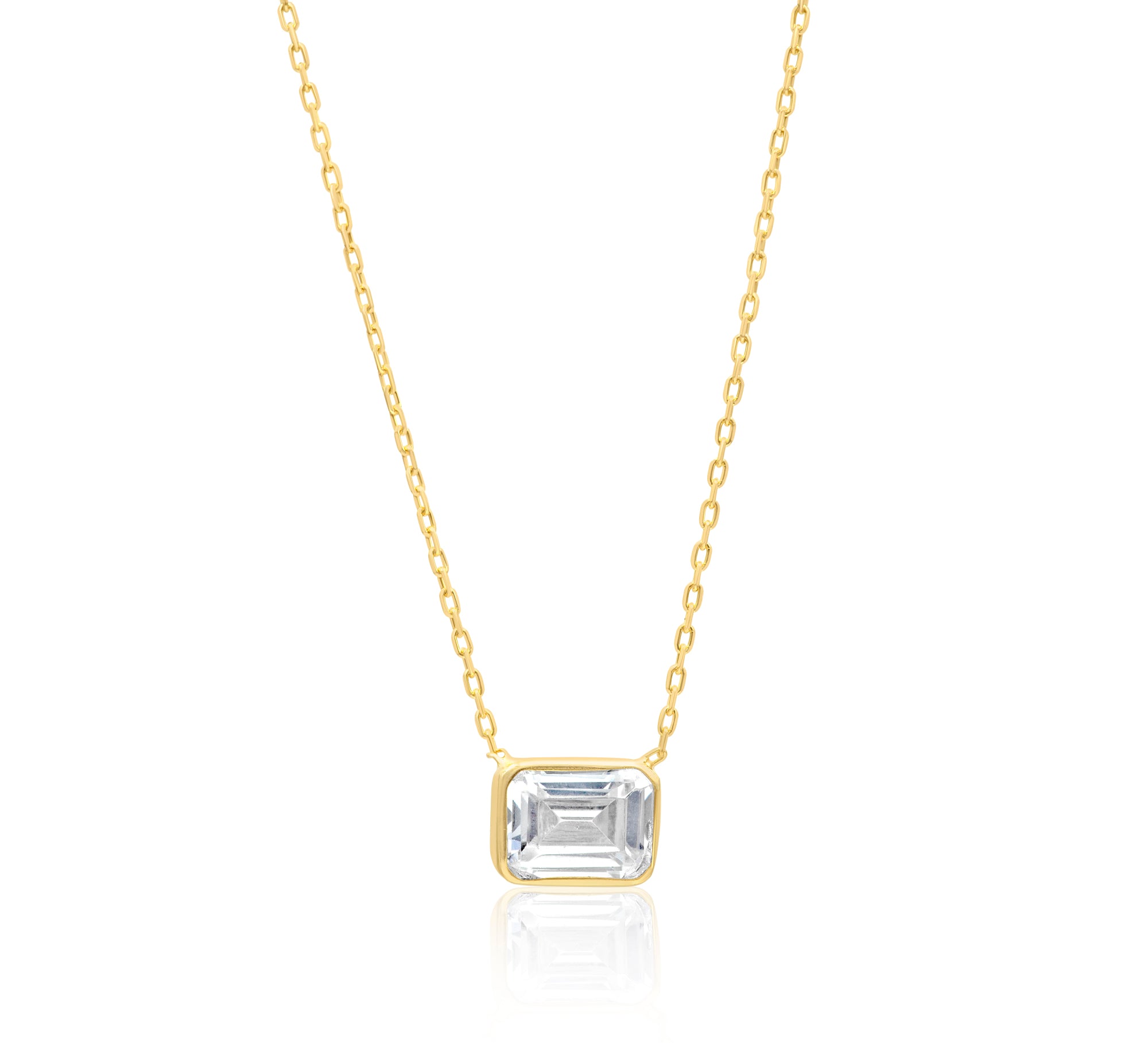 Mini Bezel Solitaire Necklace