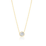 Mini Bezel Solitaire Necklace