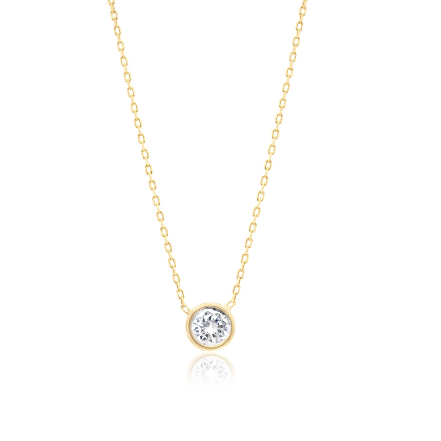 Mini Bezel Solitaire Necklace