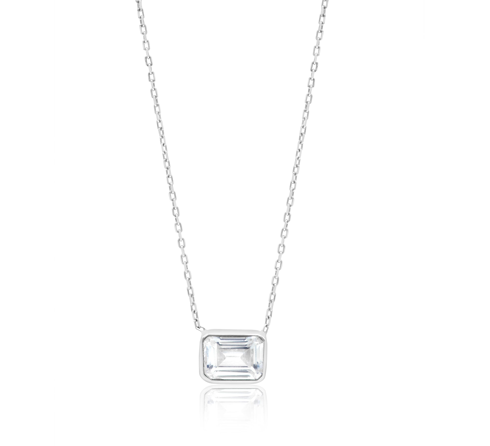 Mini Bezel Solitaire Necklace