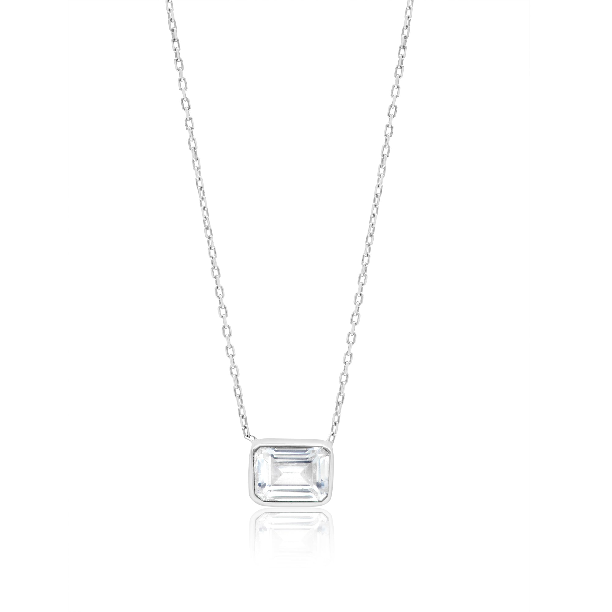 Mini Bezel Solitaire Necklace