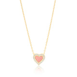 Enamel & Pave Mini Heart