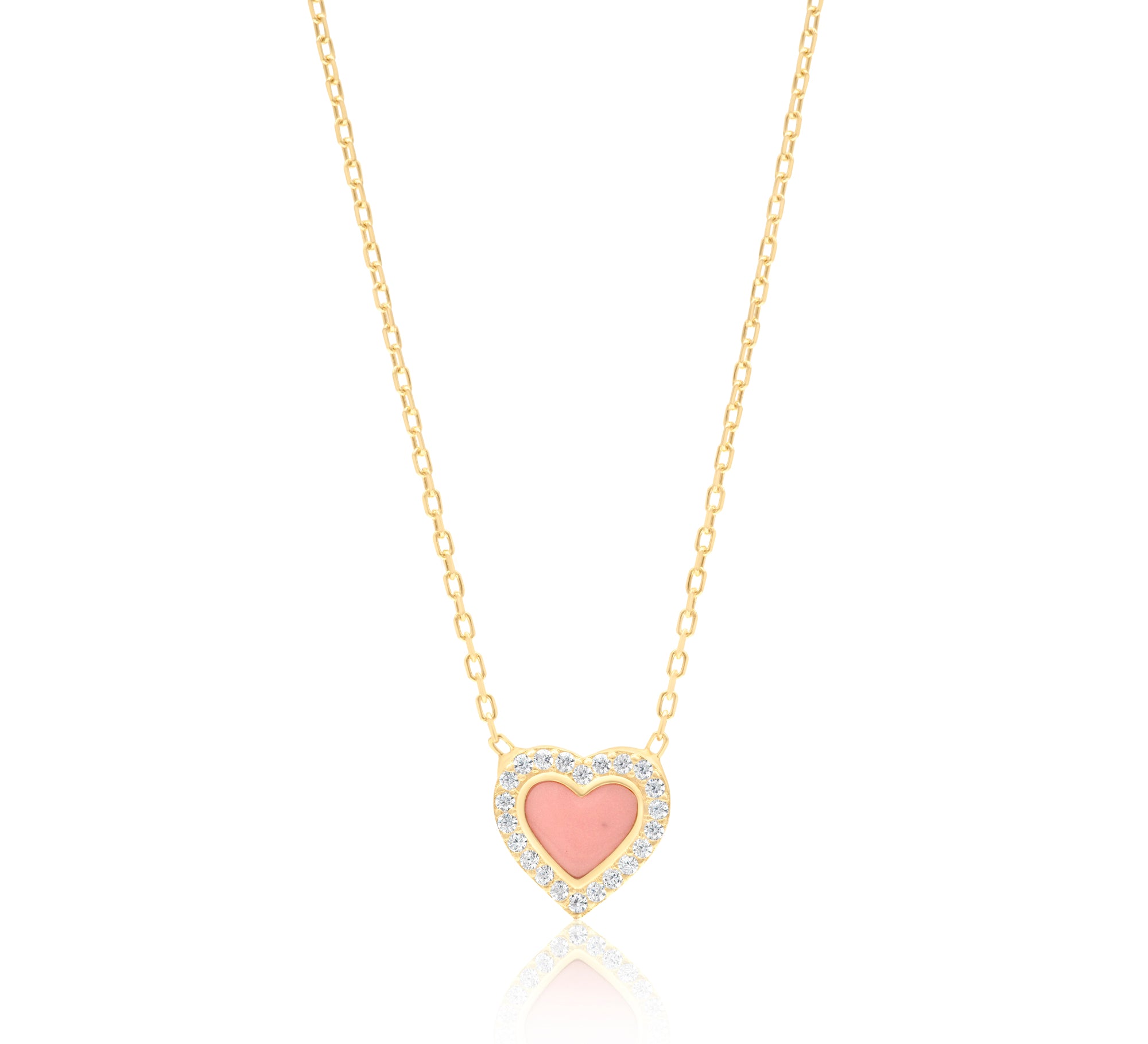 Enamel & Pave Mini Heart