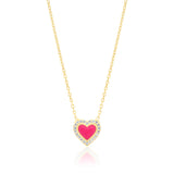 Enamel & Pave Mini Heart