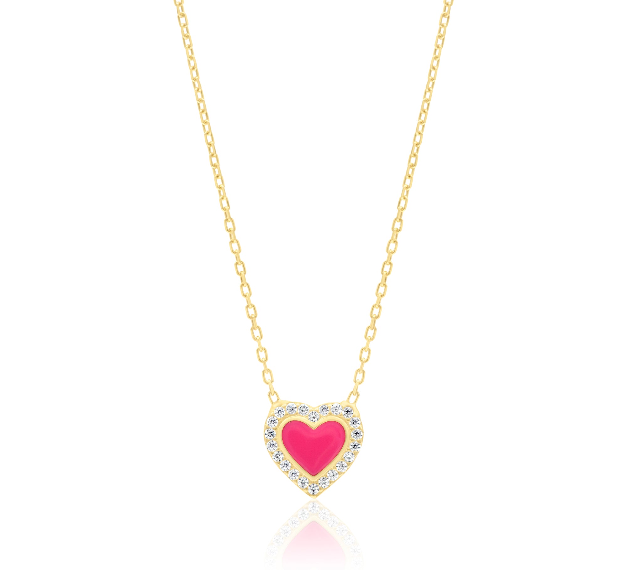 Enamel & Pave Mini Heart