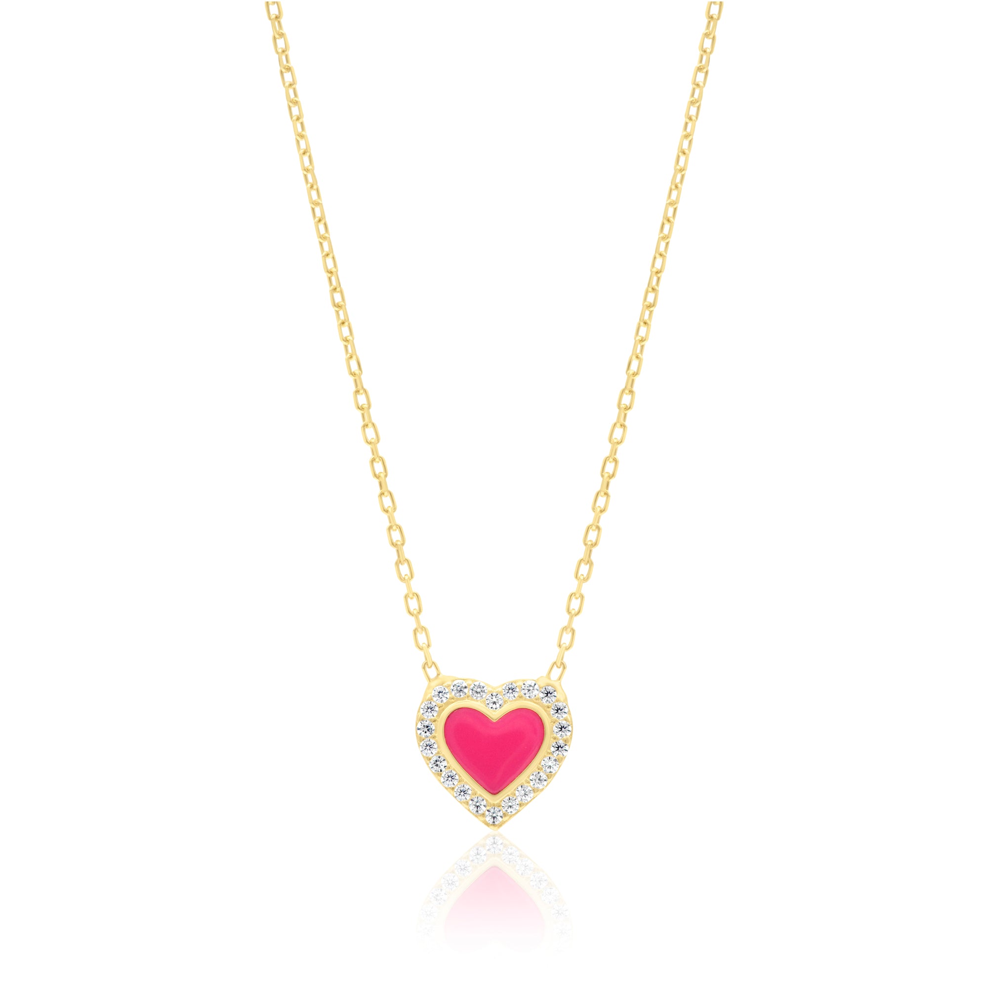 Enamel & Pave Mini Heart