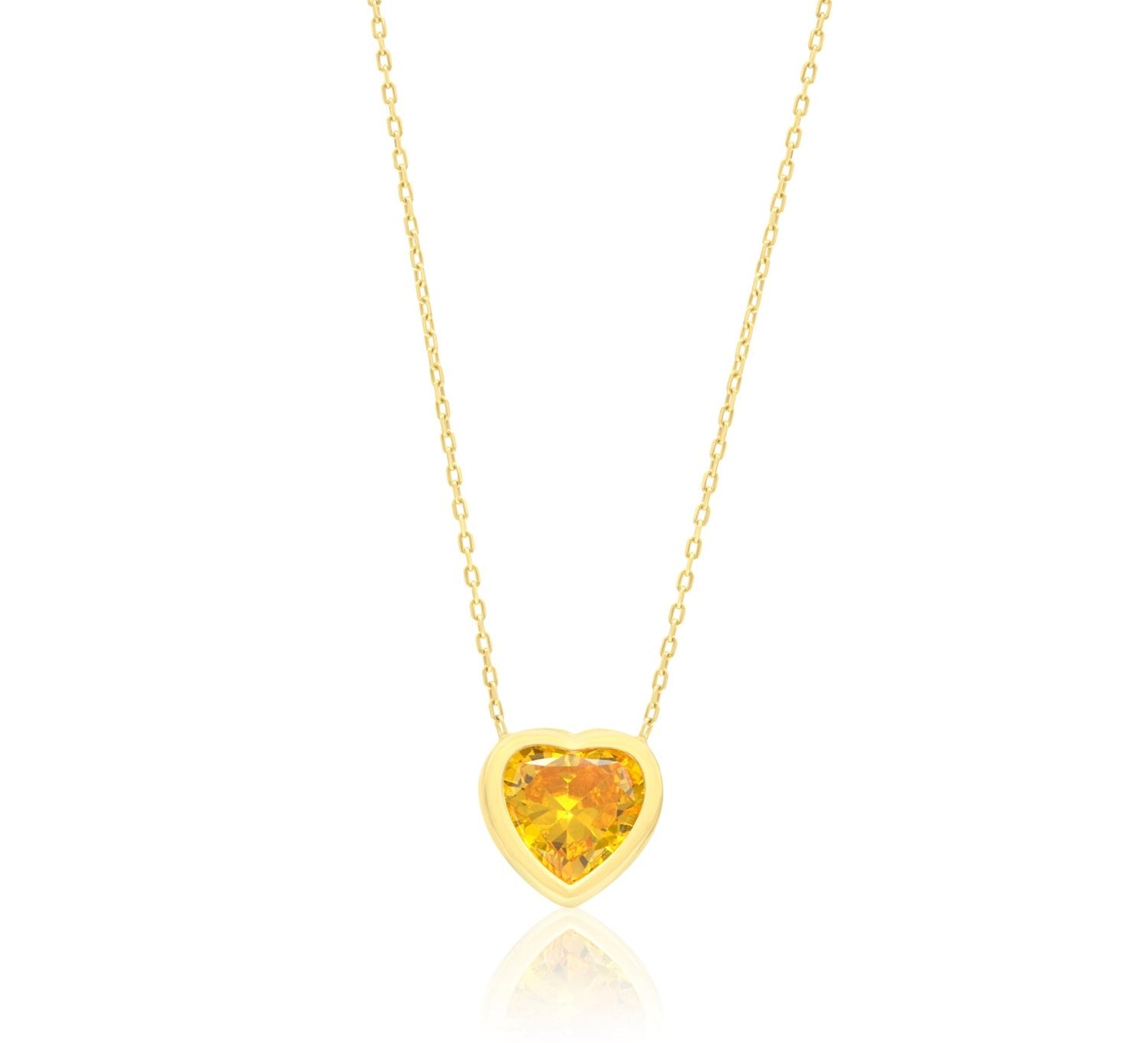 Bezel-Set Solitaire Necklace