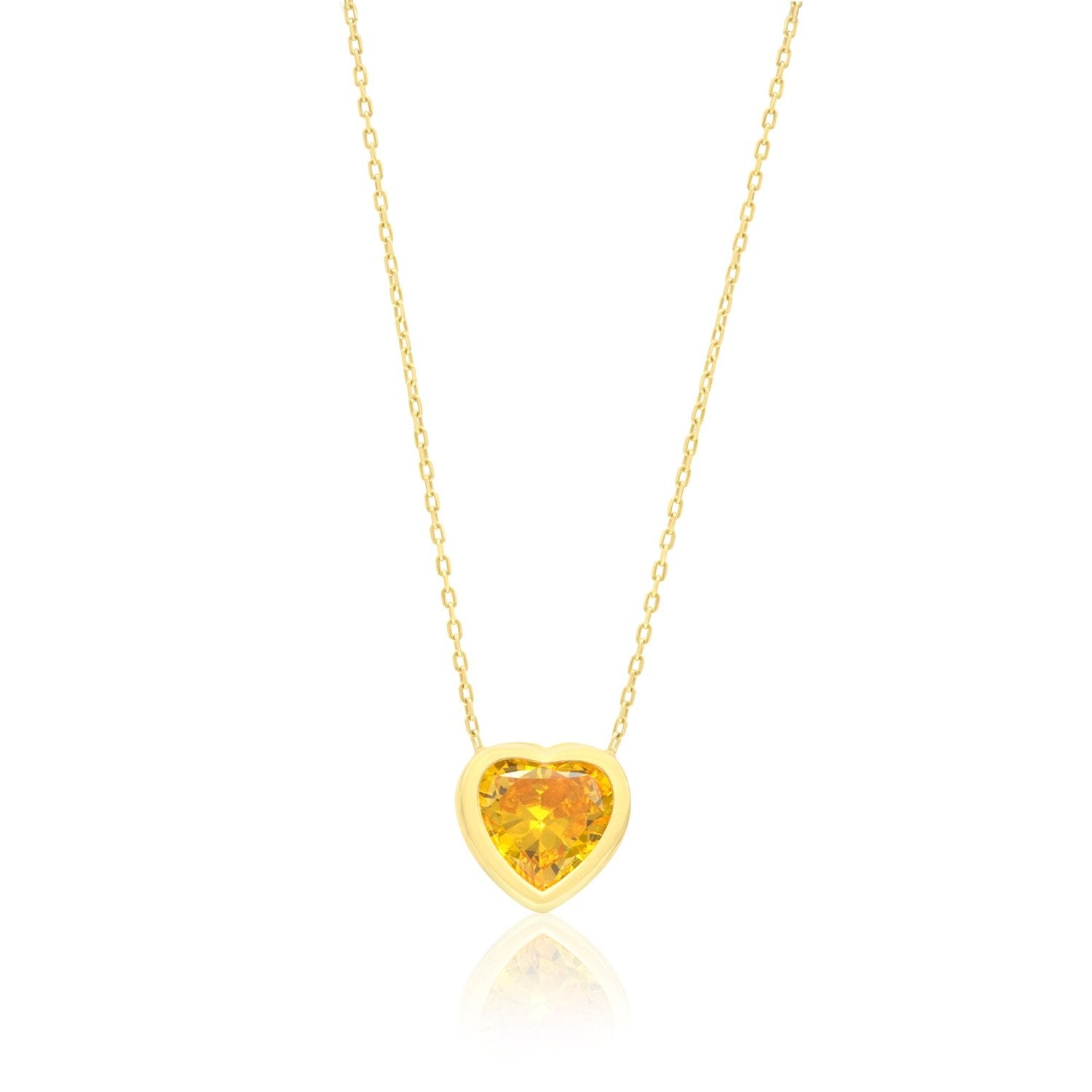 Bezel-Set Solitaire Necklace