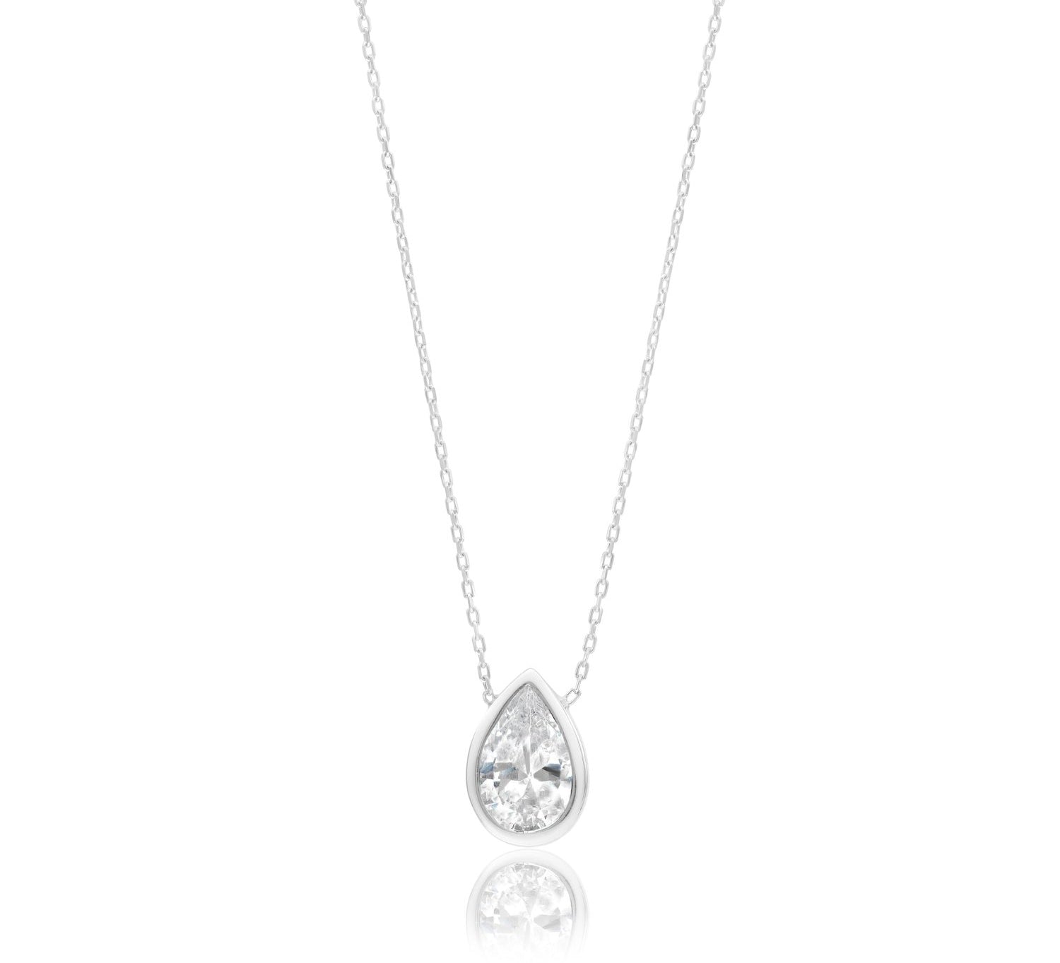 Bezel-Set Solitaire Necklace