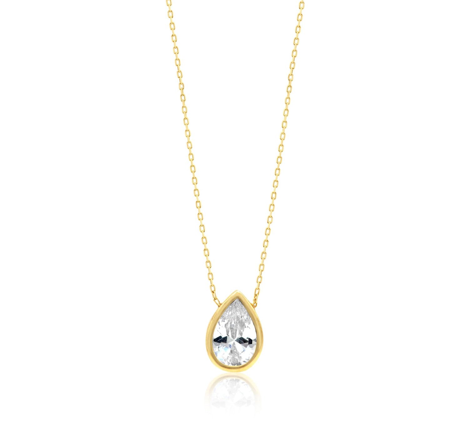 Bezel-Set Solitaire Necklace