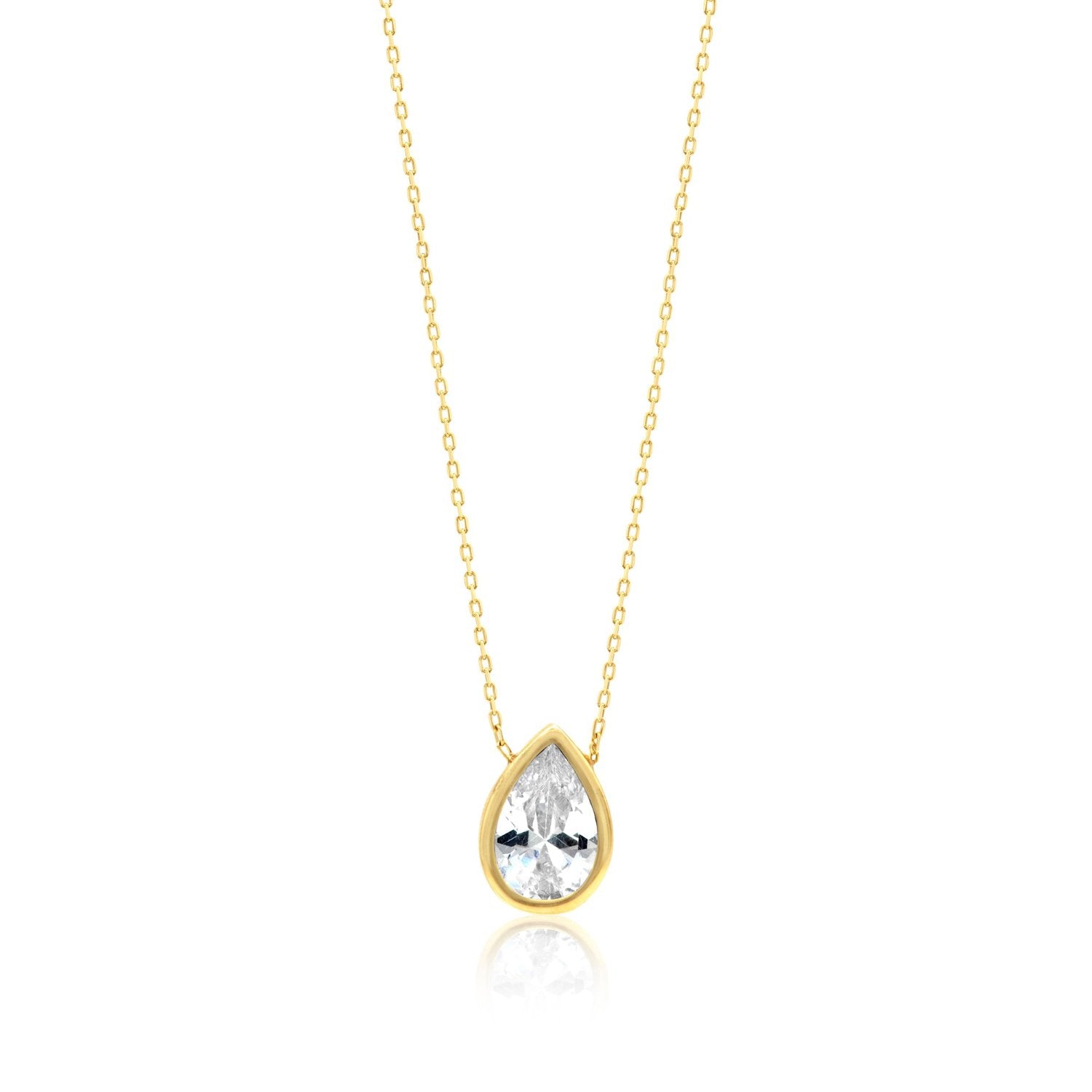 Bezel-Set Solitaire Necklace