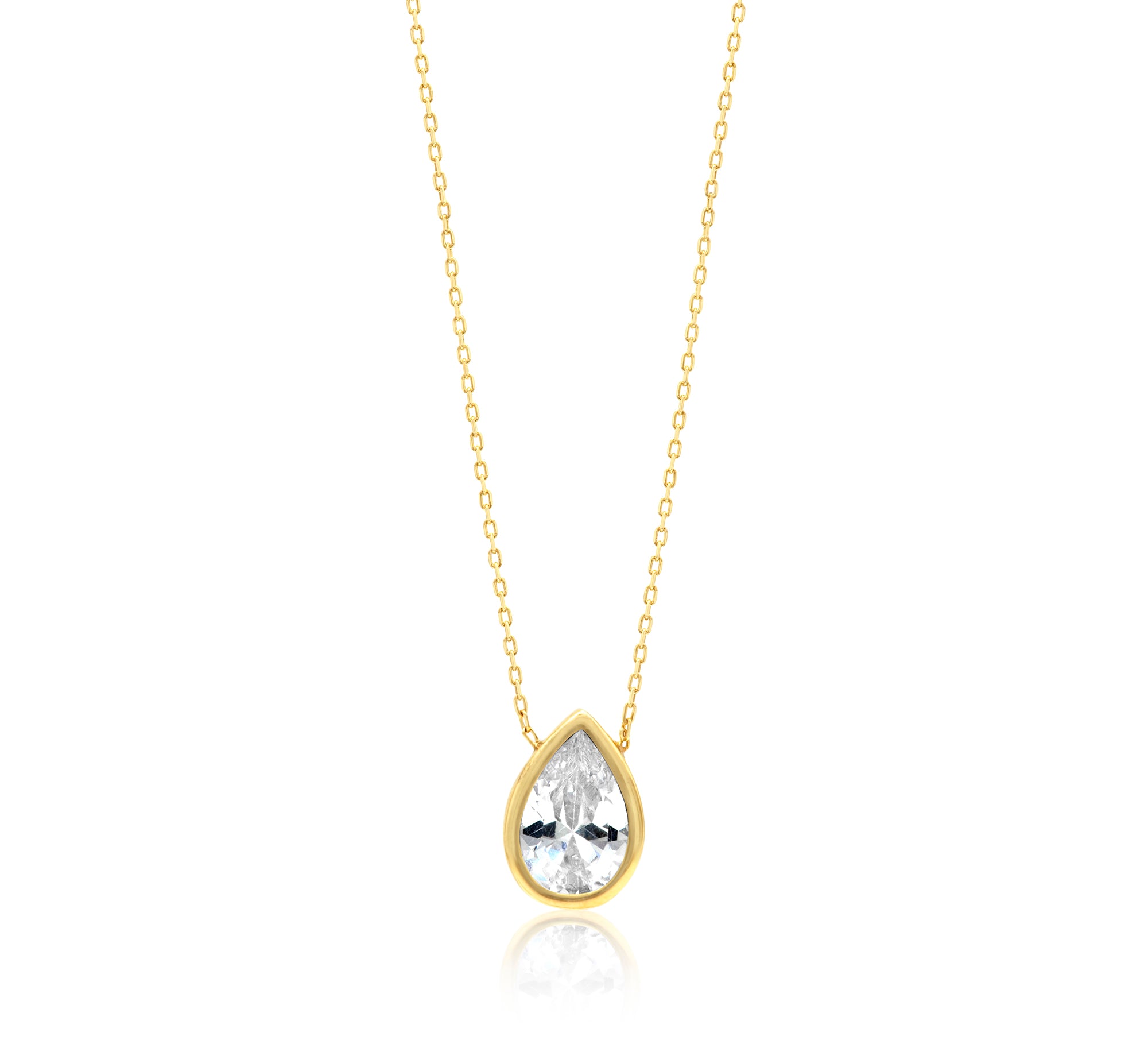 Bezel-Set Solitaire Necklace