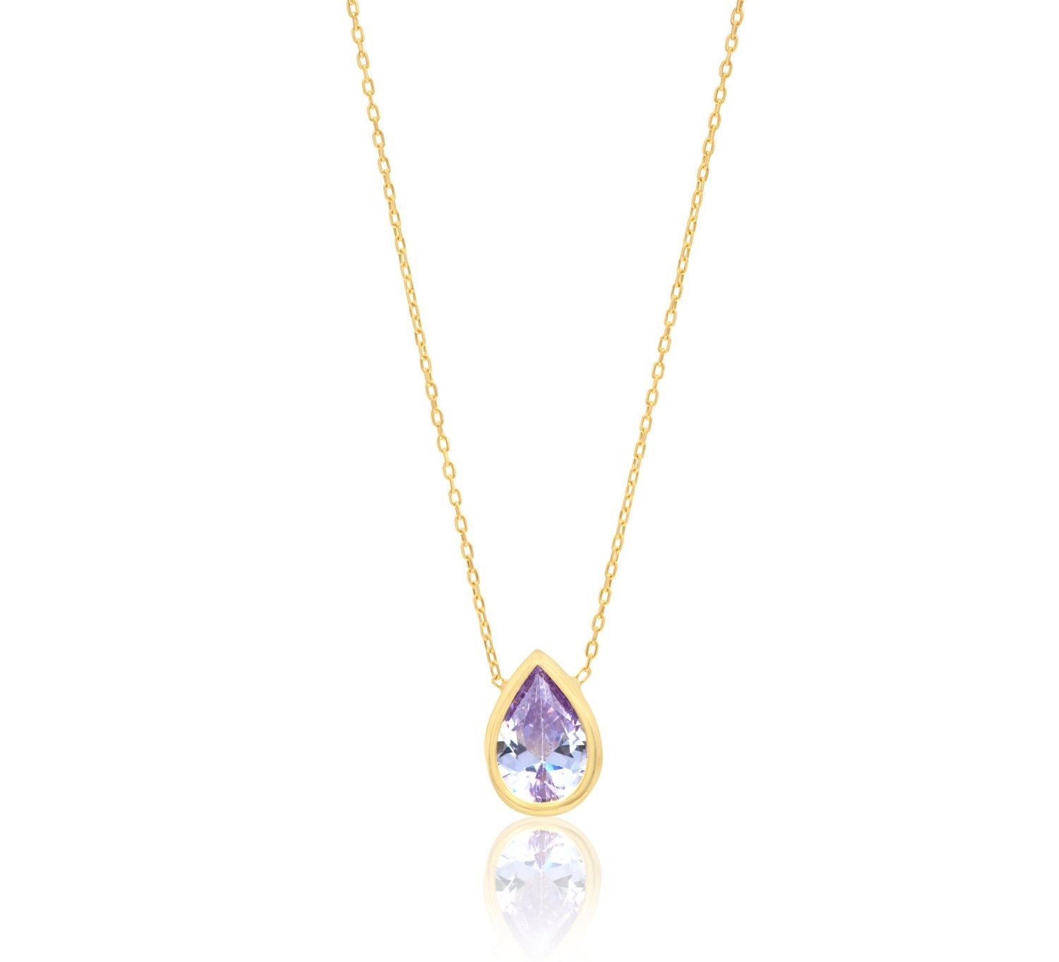 Bezel-Set Solitaire Necklace