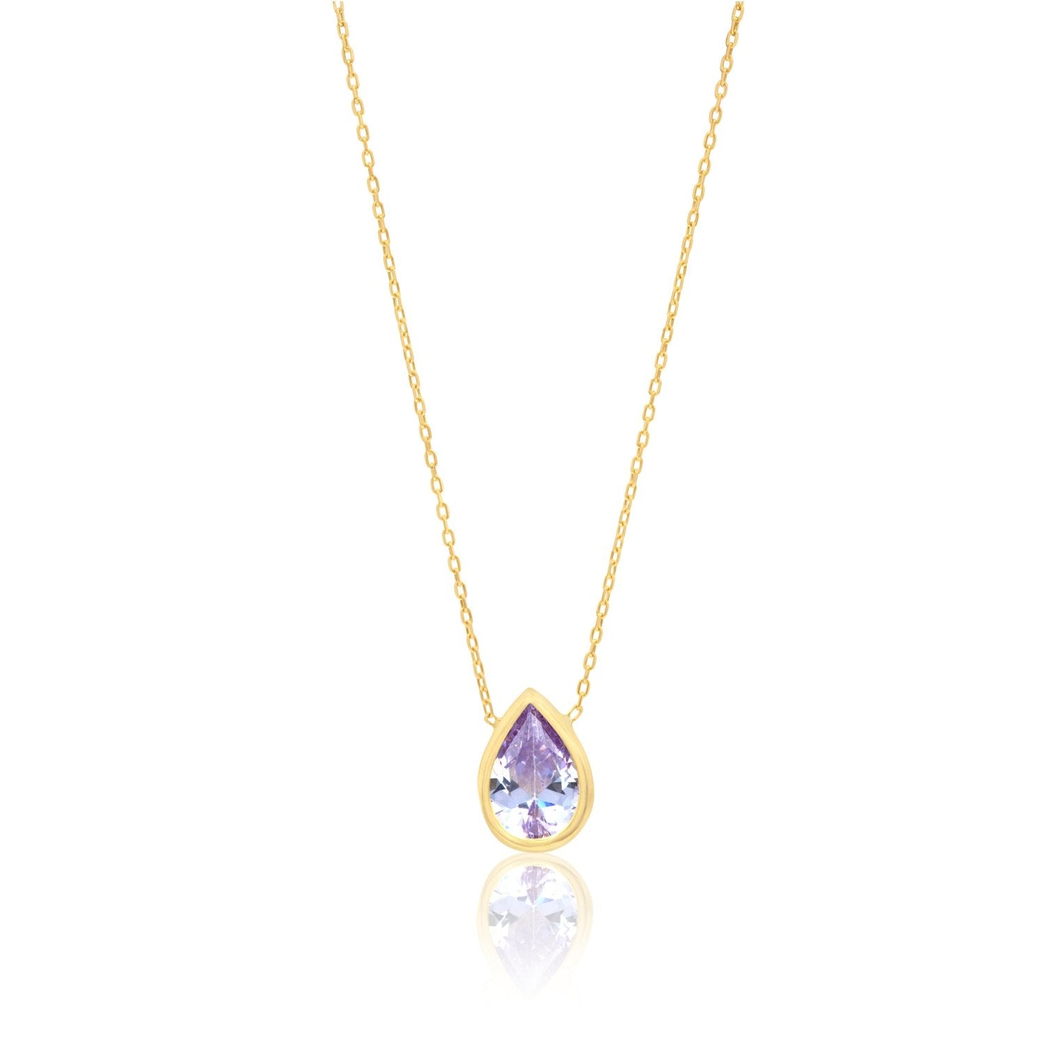 Bezel-Set Solitaire Necklace