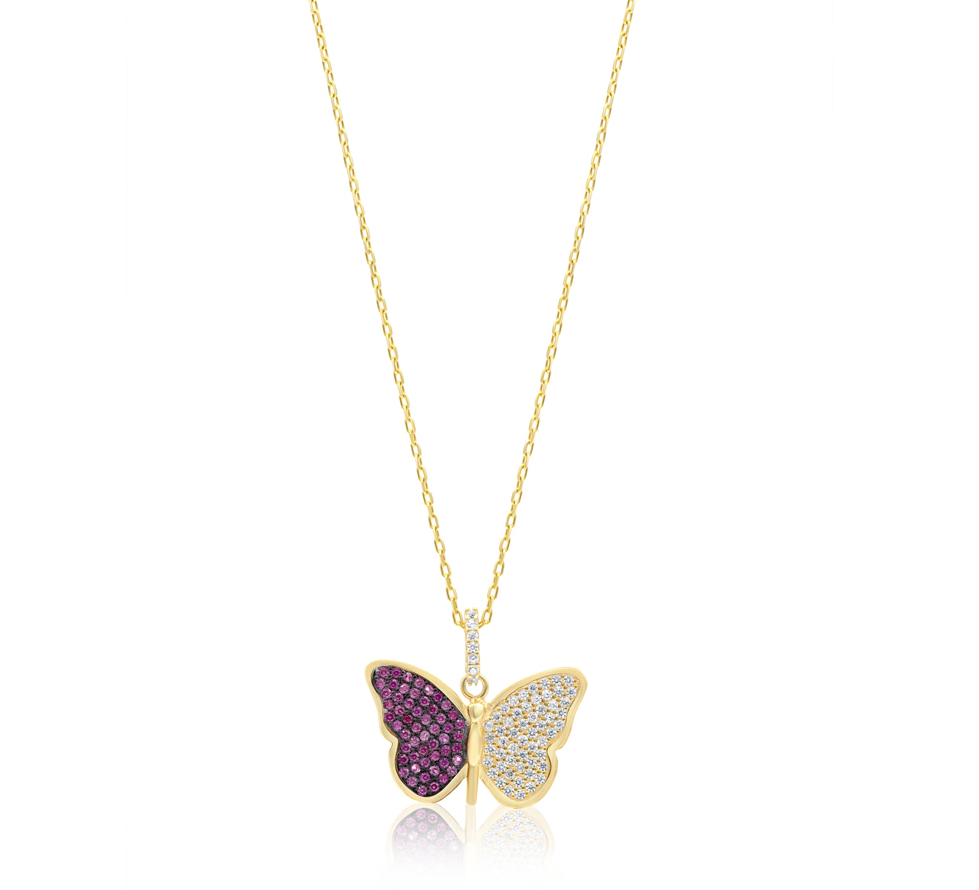 Pave Butterfly Necklace