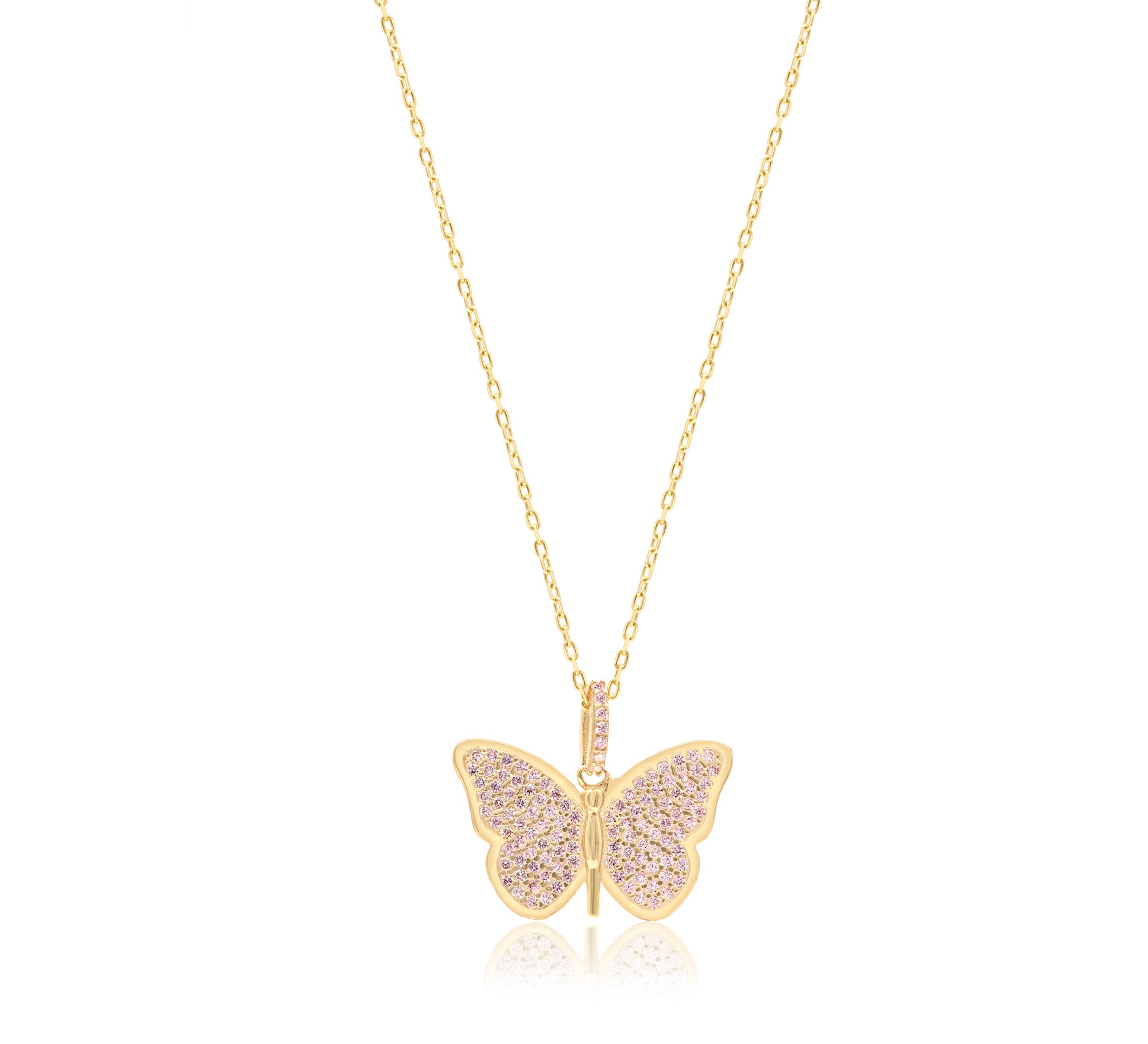 Pave Butterfly Necklace