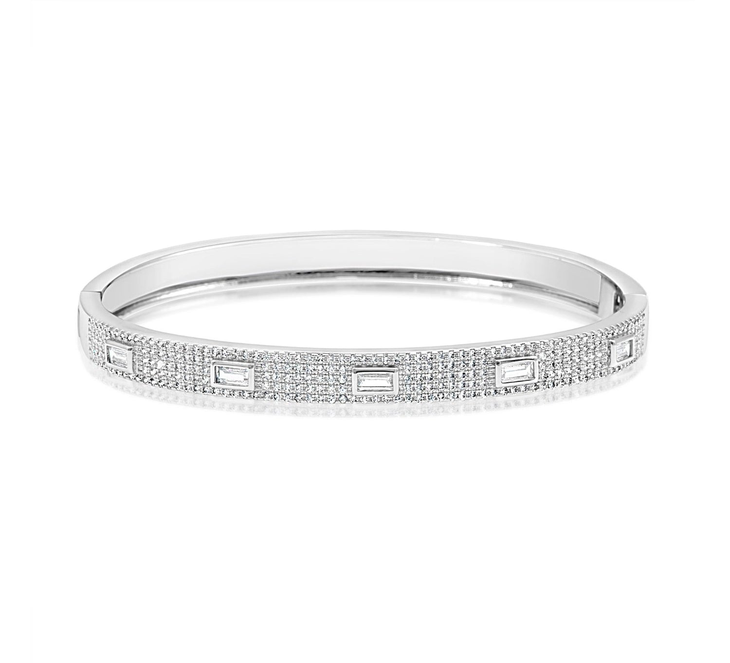 Baguette and Pave Bangle