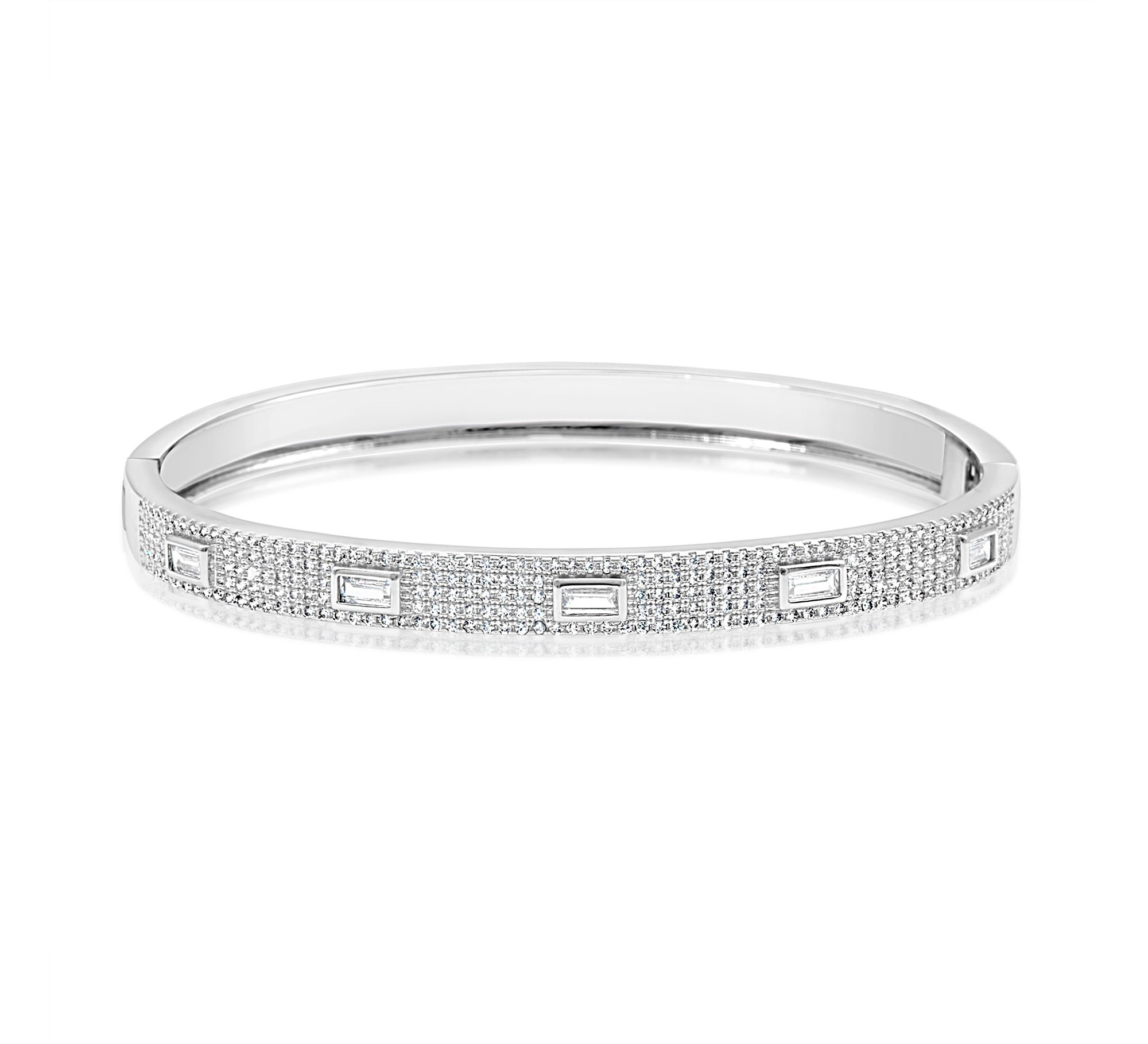 Baguette and Pave Bangle