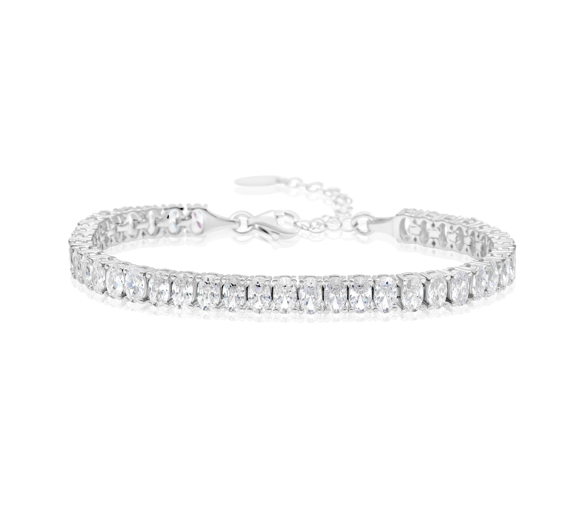 Oval Prong-Set Tennis Bracelet