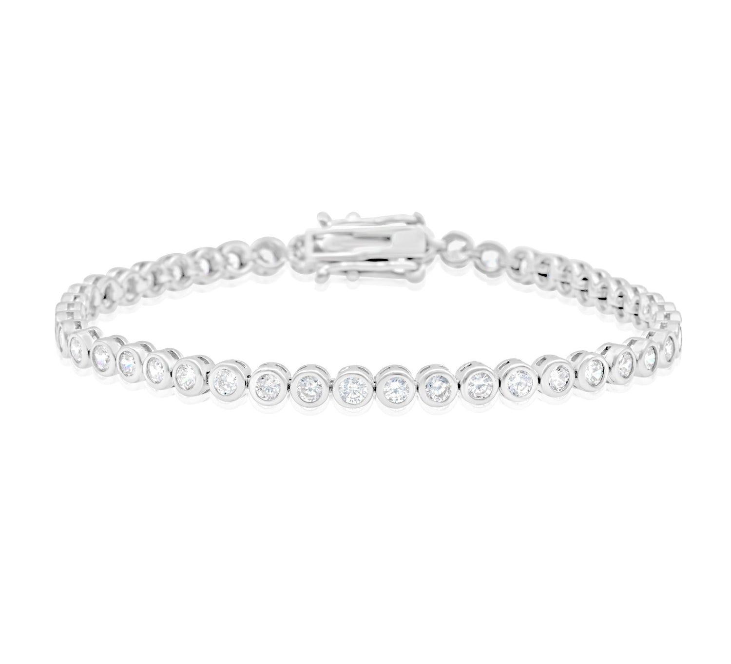 Classic 2mm Bezel Set Tennis Bracelet