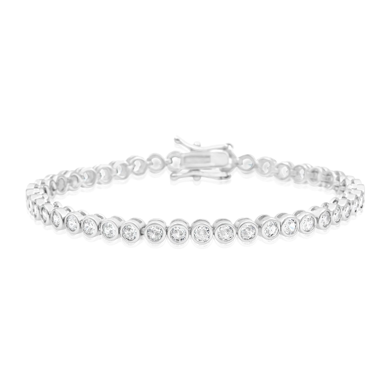 4mm Classic Bezel Set Tennis Bracelet