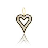 Enamel Open Heart Charm