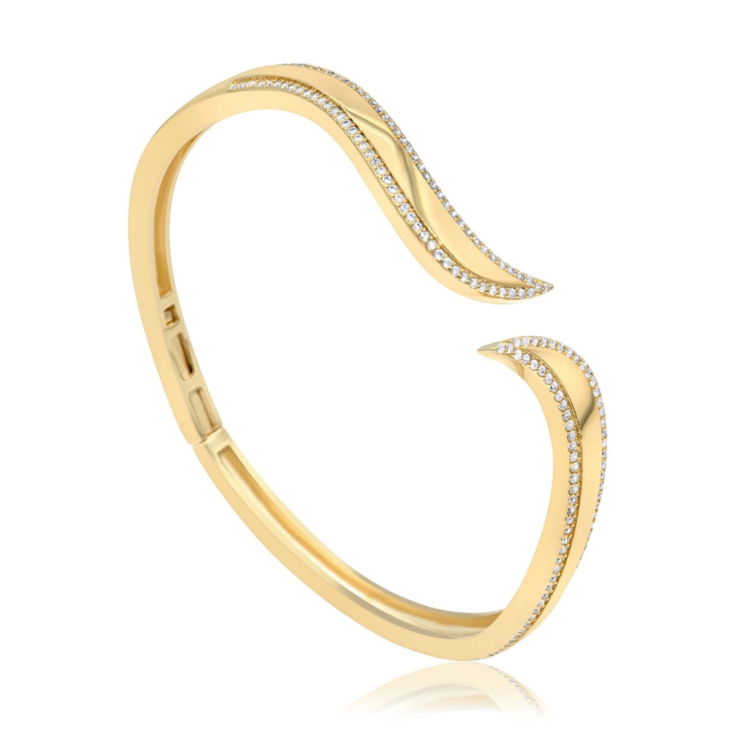 Pave Outline Curl Cuff