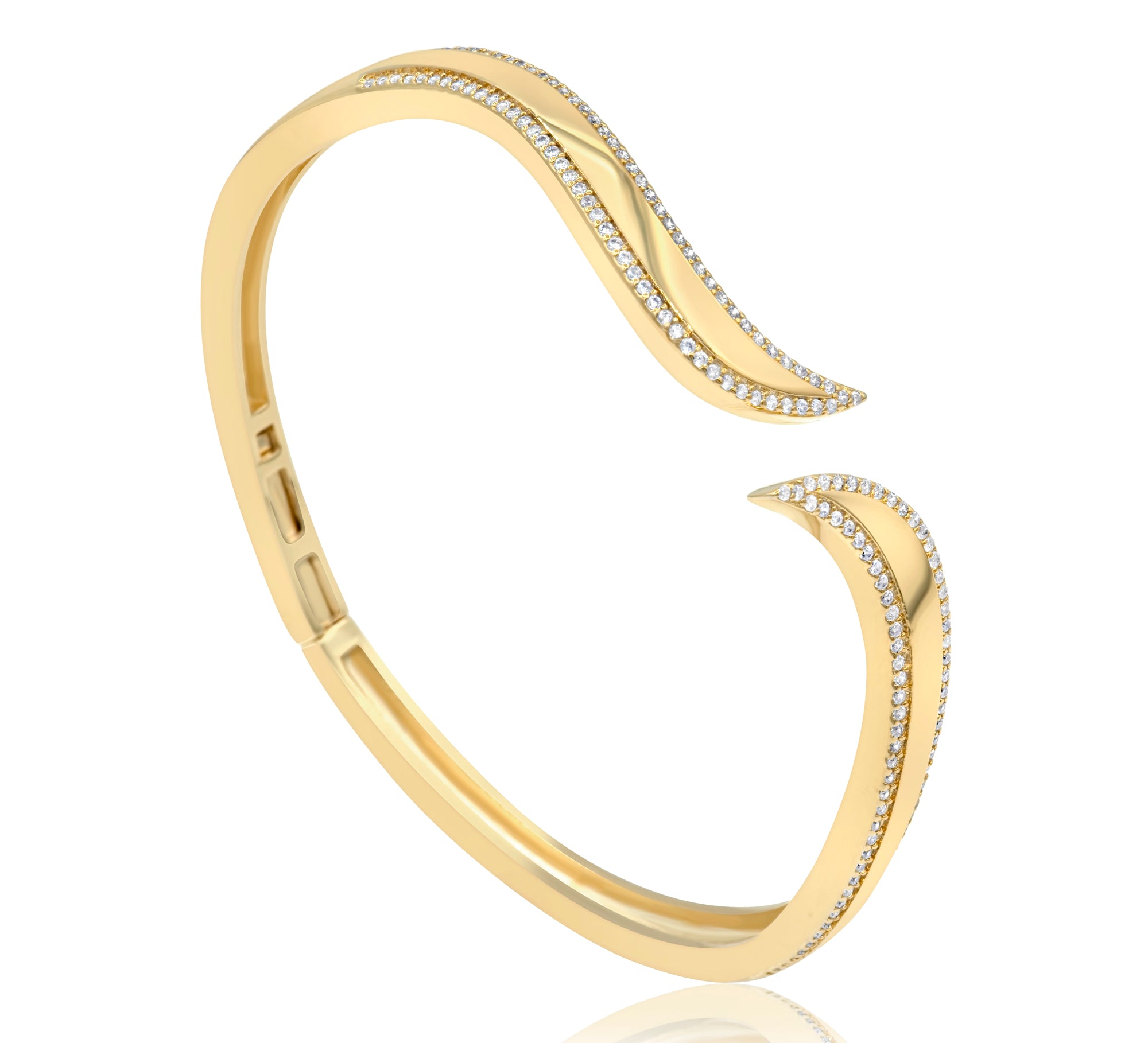 Pave Outline Curl Cuff