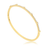 Thin Pave Bangle With Star