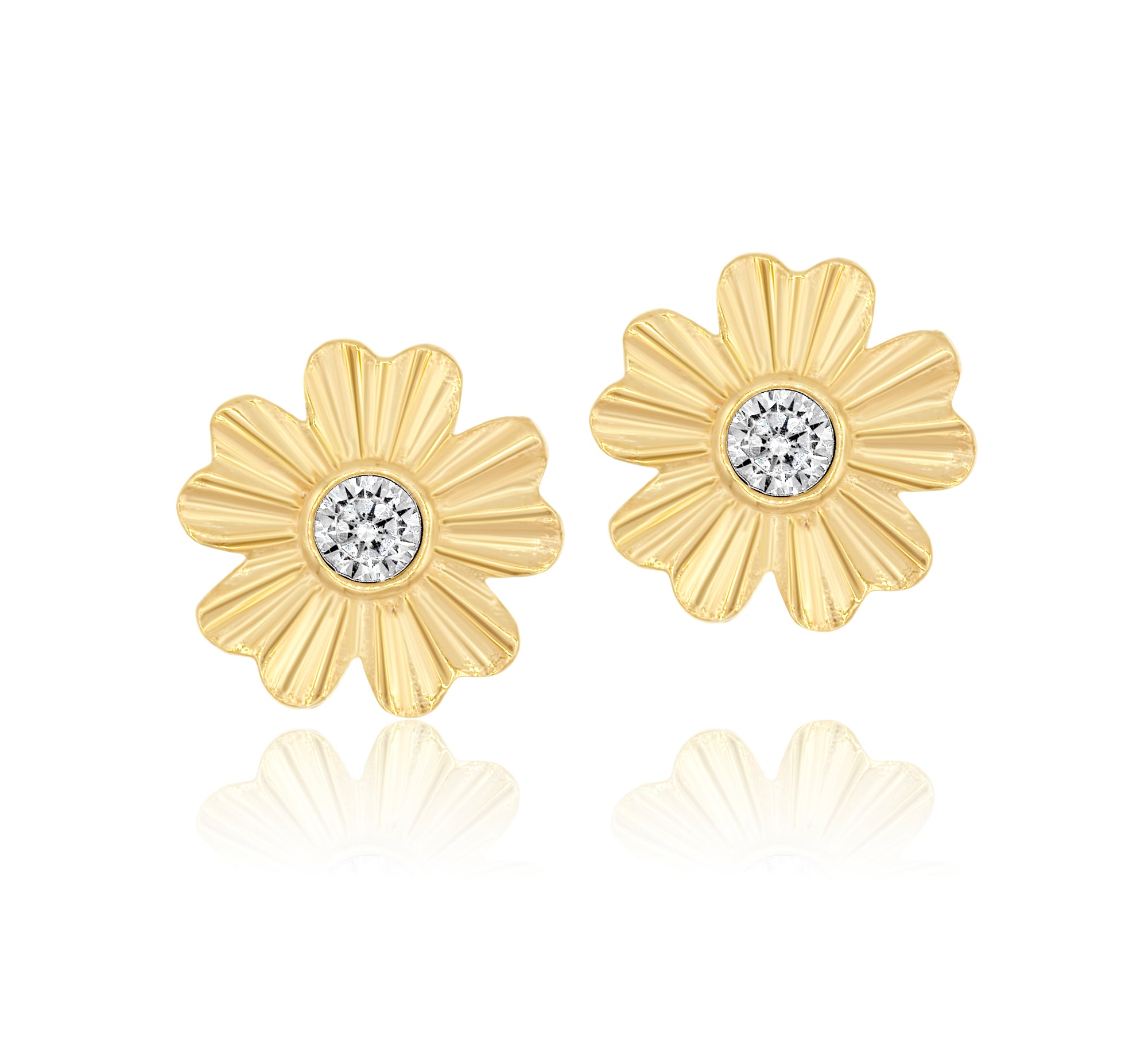 Fluted Flower Studs