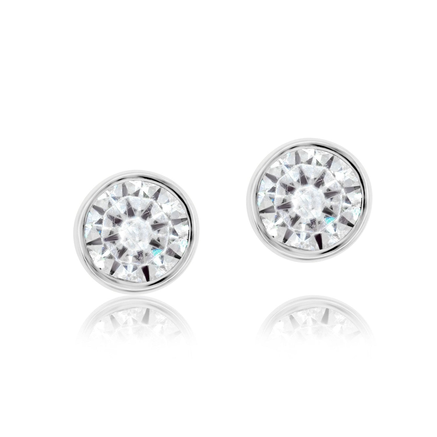 Fancy Shape Bezel Set Stud