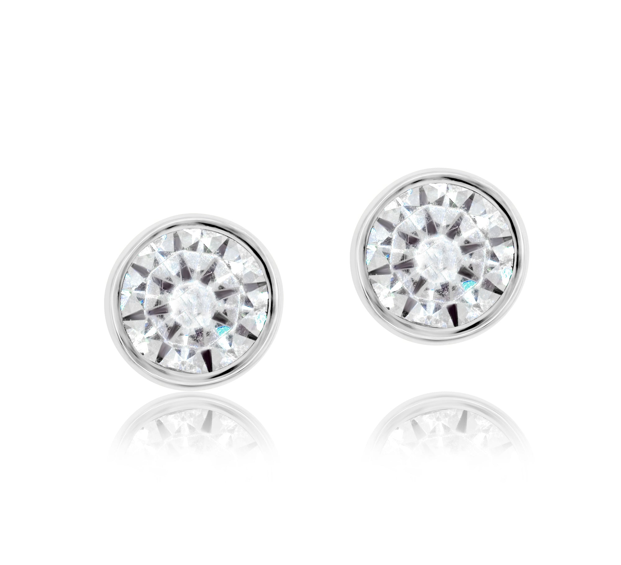 Fancy Shape Bezel Set Stud