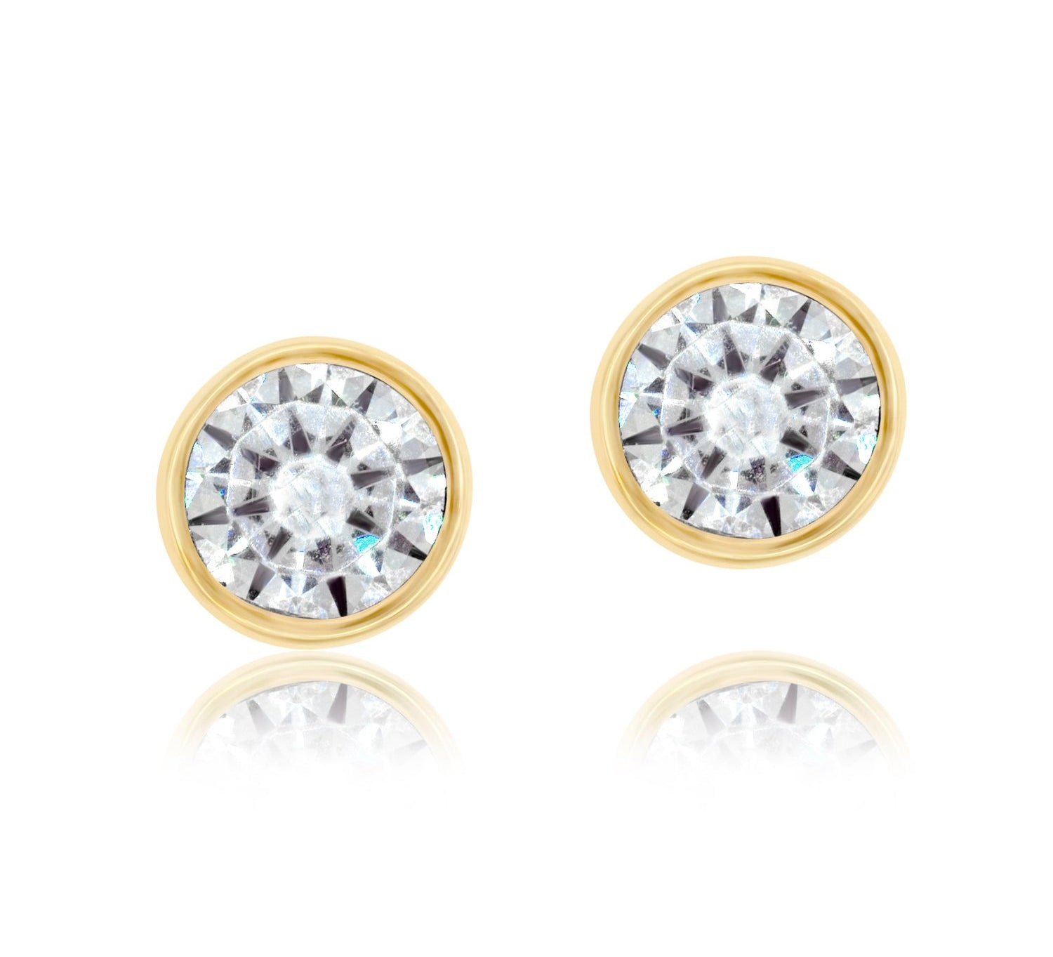 Fancy Shape Bezel Set Stud