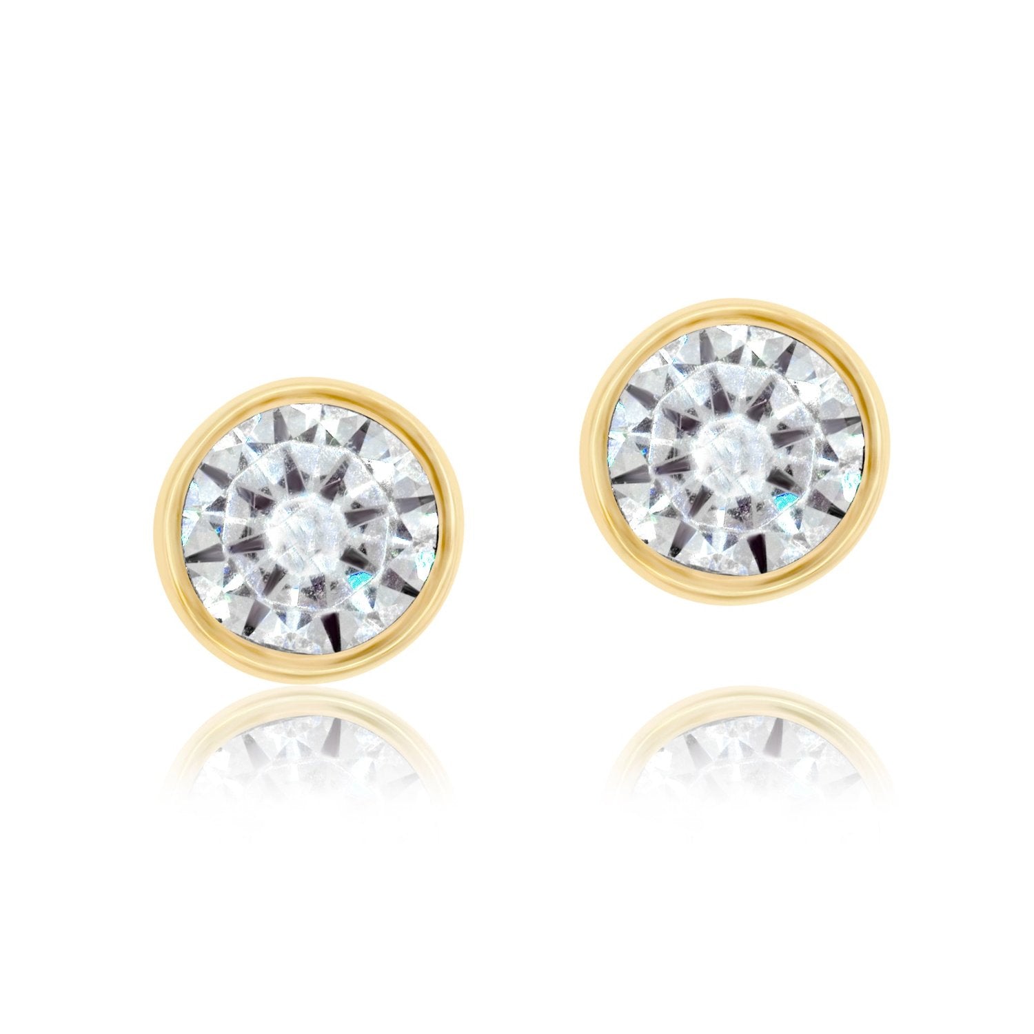 Fancy Shape Bezel Set Stud