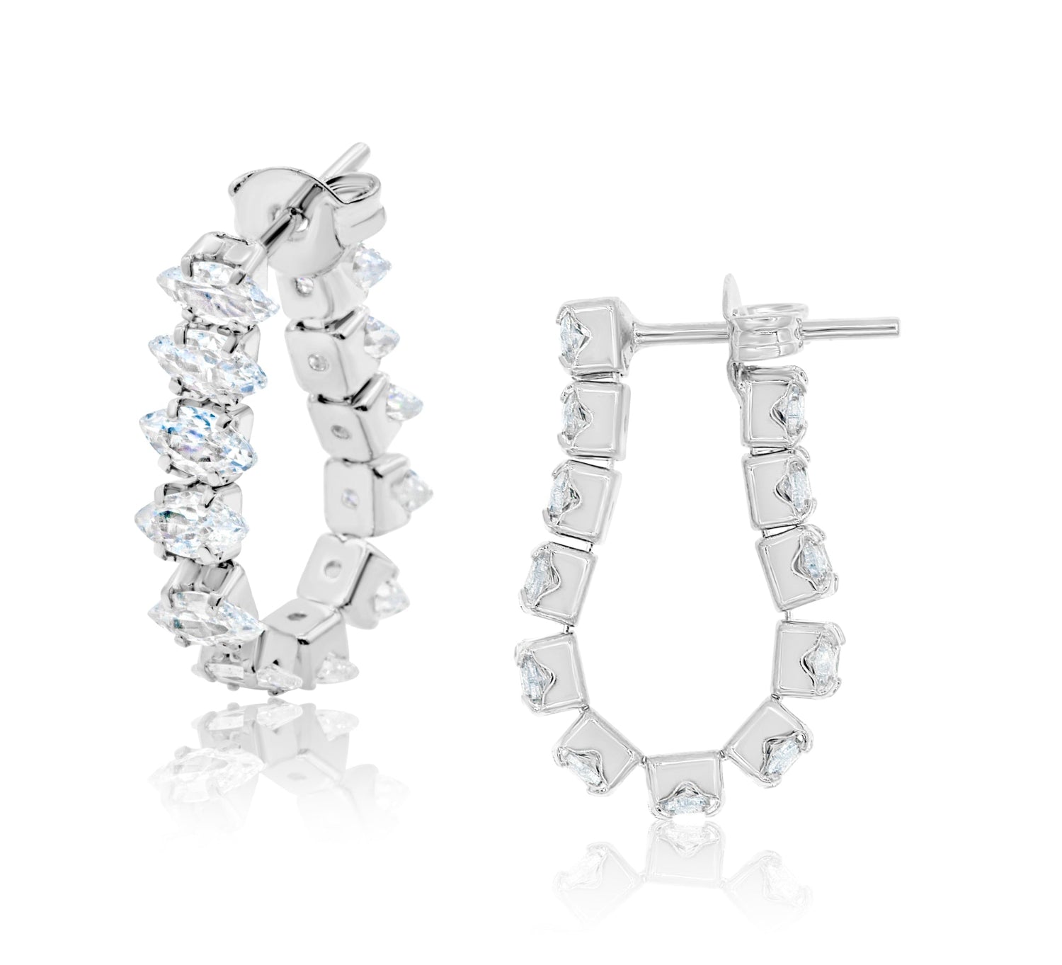 Marquis Shape Drop Earrings