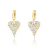 Pave Heart Earrings