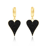 Pave Heart Earrings