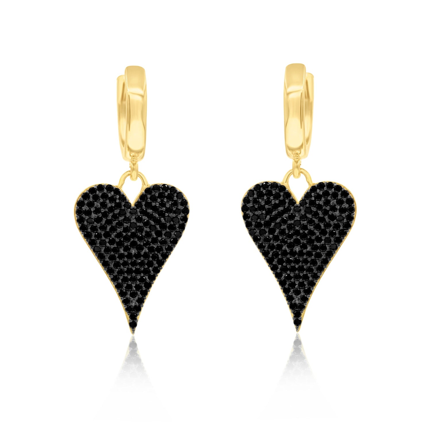 Pave Heart Earrings