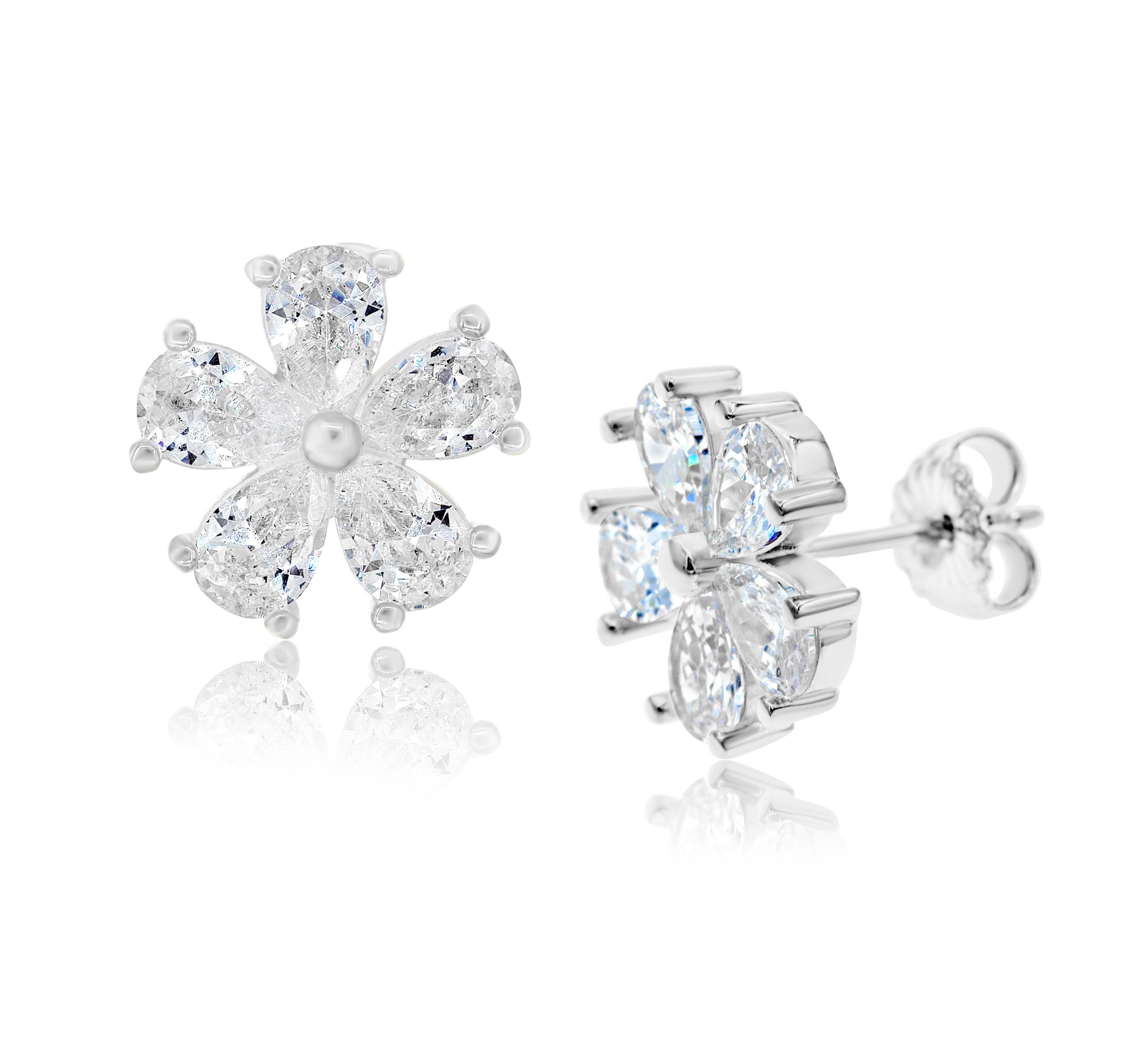 Prong-Set Flower Studs