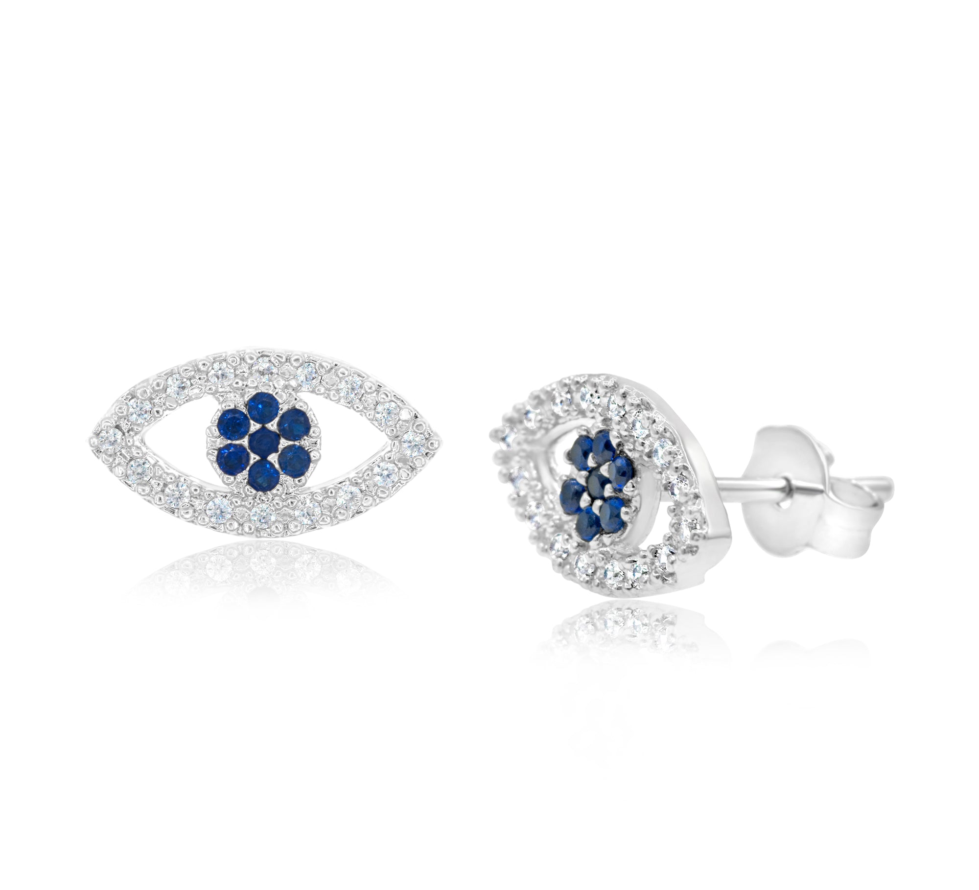 Pave Evil Eye Studs